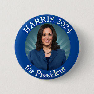 Chapa Redonda De 5 Cm Kamala Harris Tim Walz 2026 Vota Demócrata Preside