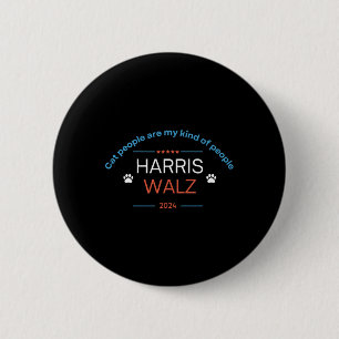 Chapa Redonda De 5 Cm Kamala Harris Tim Wheimer 2024 Cat People are My K