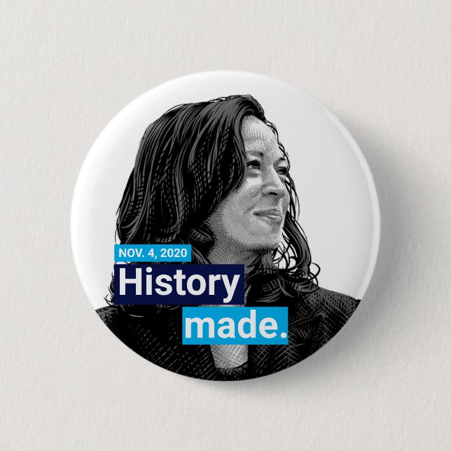 Chapa Redonda De 5 Cm Kamala Harris Vicepresidente electo (Anverso)