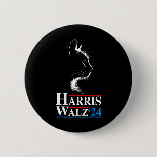 Chapa Redonda De 5 Cm Kamala Harris Wheimer 2024 Cat Funny Vp Vice Presi