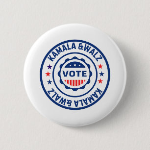 Chapa Redonda De 5 Cm Kamala harris y walz 2024 Elecciones 2024