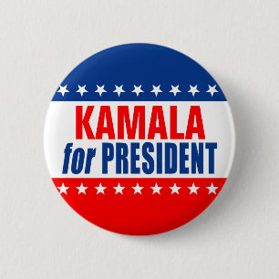 CHAPA REDONDA DE 5 CM "KAMALA PRESIDENTE"