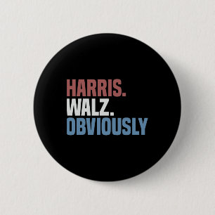 Chapa Redonda De 5 Cm Kamala W Obviamente elecciones Harris Waltz 2024