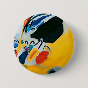 Chapa Redonda De 5 Cm Kandinski Impresión III Concierto Pintura Abstract
