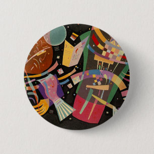 Chapa Redonda De 5 Cm Kandinsky Composition X Resumen Material gráfico