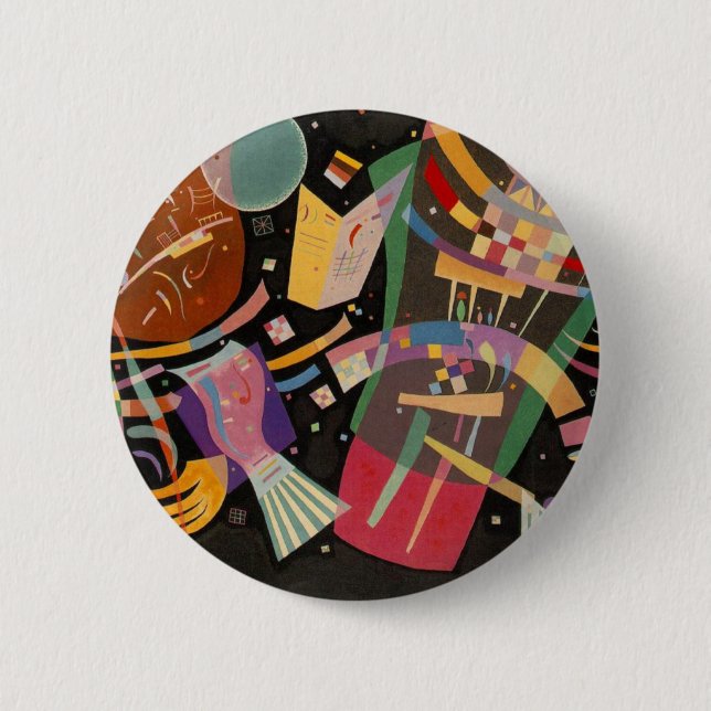 Chapa Redonda De 5 Cm Kandinsky Composition X Resumen Material gráfico (Anverso)
