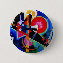 Chapa Redonda De 5 Cm Kandinsky con pintura abstracta azul