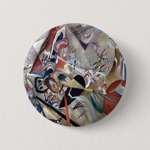 Chapa Redonda De 5 Cm Kandinsky En Arte Resumen Gris