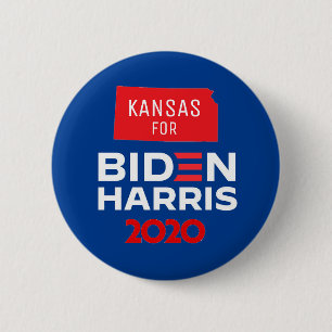 Chapa Redonda De 5 Cm Kansas para Biden Harris 2020