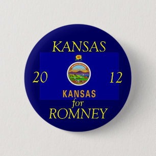 Chapa Redonda De 5 Cm Kansas para Romney 2012