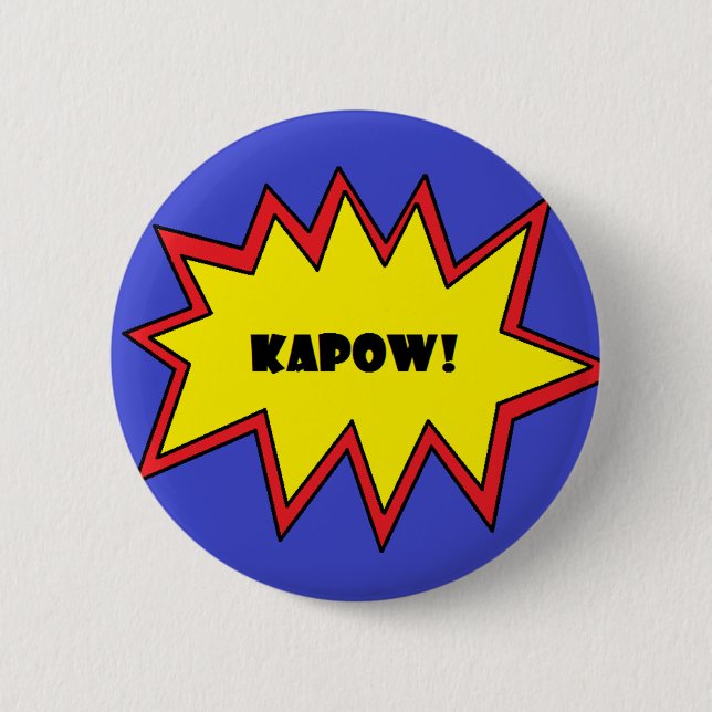 Chapa Redonda De 5 Cm ¡Kapow! (Anverso)