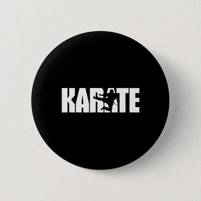Chapa Redonda De 5 Cm Karate (Anverso)