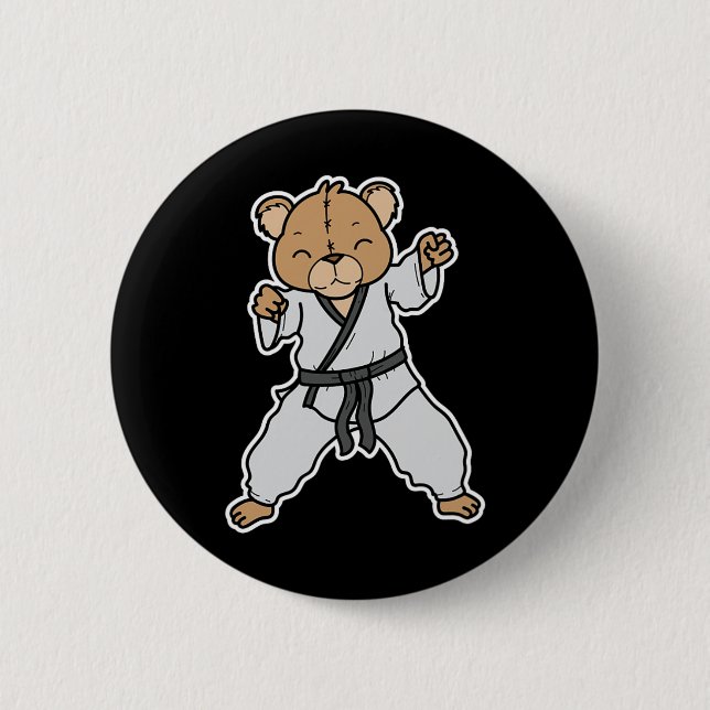 Chapa Redonda De 5 Cm Karate (Anverso)