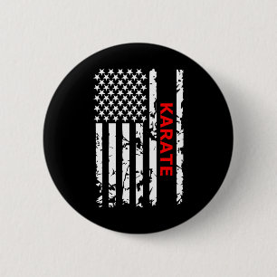 Chapa Redonda De 5 Cm Karate americano