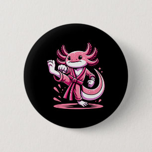 Chapa Redonda De 5 Cm Karate Axolotl Artes Marciales Taekwondo Kickboxin