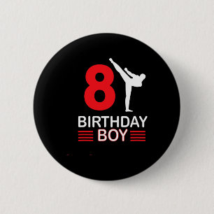 Chapa Redonda De 5 Cm Karate Birthday Tee Boy Gift Kids Taekwondo
