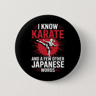 Chapa Redonda De 5 Cm Karate Conozco Karate Y Unas Cuantas Palabras Japo