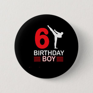 Chapa Redonda De 5 Cm Karate Cumpleaños Tee Boy Gira a los niños Taekwon