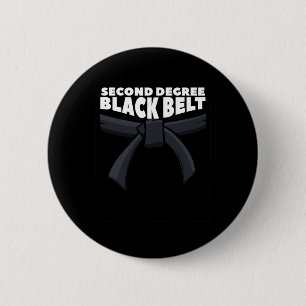 Chapa Redonda De 5 Cm Karate de Artes Marciales del Cinturón Negro de se
