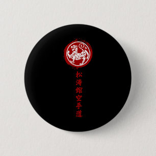 Chapa Redonda De 5 Cm Karate de Shotokan japonés tradicional