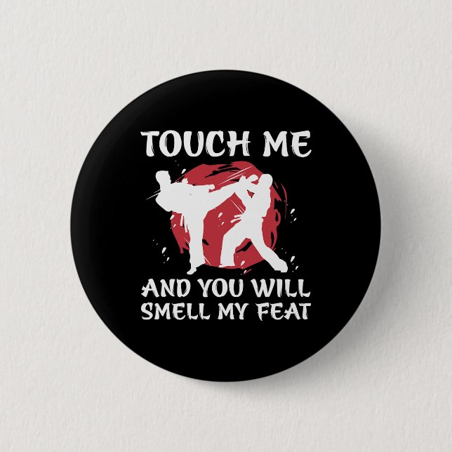 Chapa Redonda De 5 Cm Karate Fighter Boy Youth Men Japanese Martial Arts (Anverso)