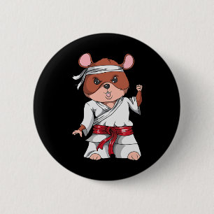 Chapa Redonda De 5 Cm Karate Hámster Kickboxing Arte Marcial Jiu Jitsu F