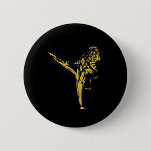 Chapa Redonda De 5 Cm Karate japonés - Luchador de leones