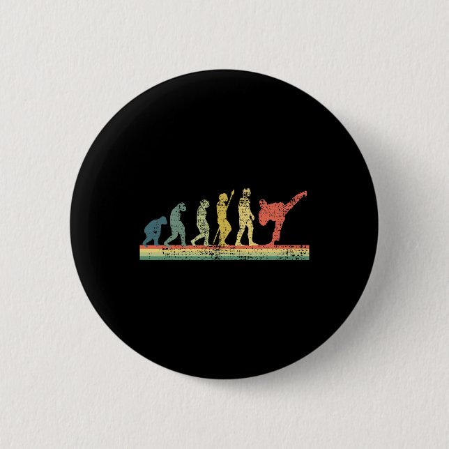 Chapa Redonda De 5 Cm Karate Kung Fu Material Arts (Anverso)