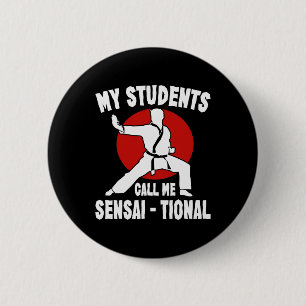Chapa Redonda De 5 Cm Karate Kung Fu Sensai Gift I Martial Arts Fighter