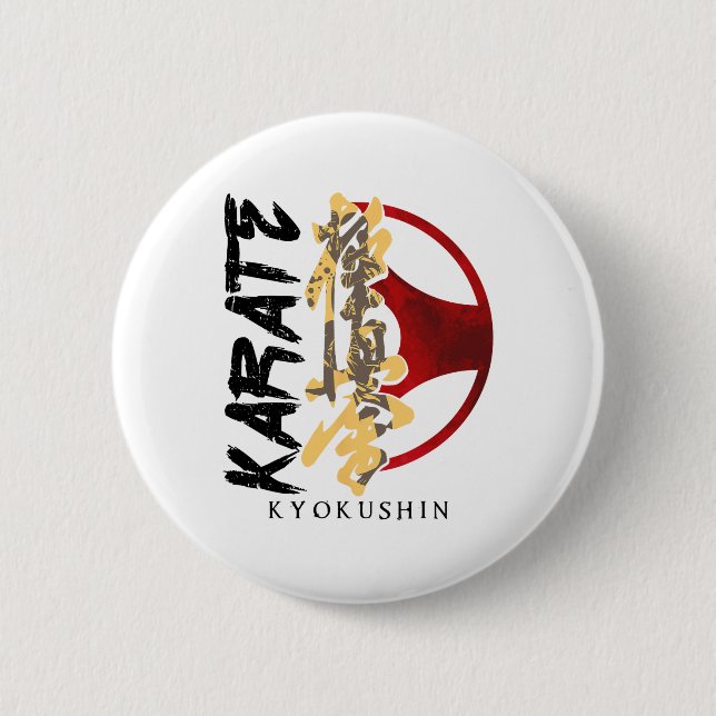 Chapa Redonda De 5 Cm Karate Kyokushin Martial Arts Traingher Mart (Anverso)