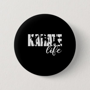 Chapa Redonda De 5 Cm Karate Life Artwork Martial Arts Black Belw Y