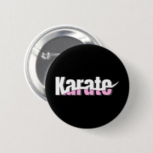 Chapa Redonda De 5 Cm Karate Martial Arts Girly Pink