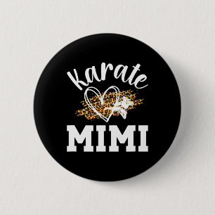 Chapa Redonda De 5 Cm Karate Mimi Leopard Karate Mimi Grandma