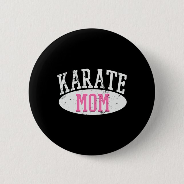 Chapa Redonda De 5 Cm Karate Mom 2 (Anverso)