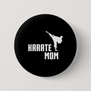Chapa Redonda De 5 Cm Karate Mom Shirt