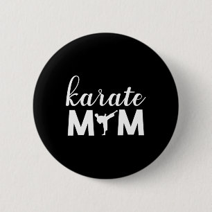 Chapa Redonda De 5 Cm Karate Mom Son Graphic