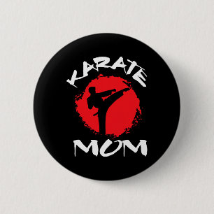 Chapa Redonda De 5 Cm Karate Mom Vintage Martial Art Self Y Defense Mo