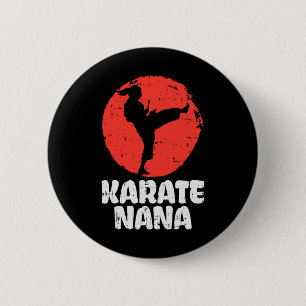 Chapa Redonda De 5 Cm Karate Nana Ponytail Kick Japan Martial Arts Gr