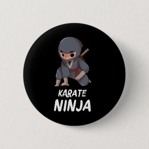 Chapa Redonda De 5 Cm Karate Ninja Boy divertida artes marciales deporte