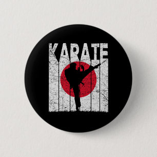 Chapa Redonda De 5 Cm Karate Vintage Martial Arts Retro Karate Japonés