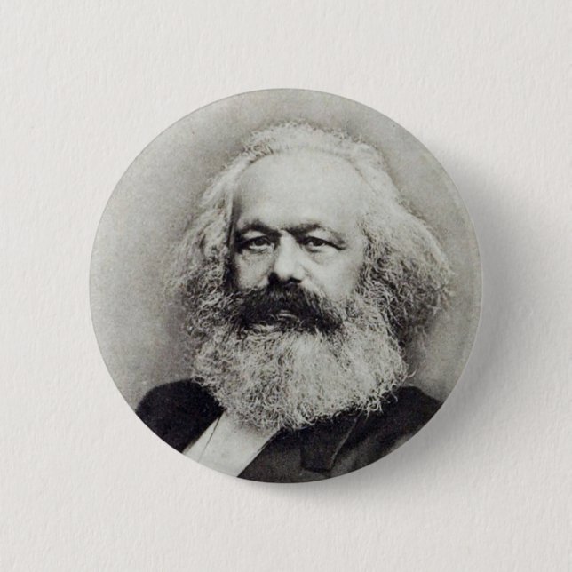 Chapa Redonda De 5 Cm Karl Marx (Anverso)