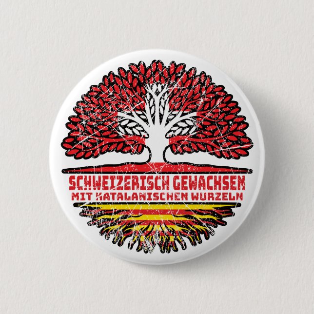 Chapa Redonda De 5 Cm Katalonien Katalanisch Schweizer Schweiz Baum (Anverso)