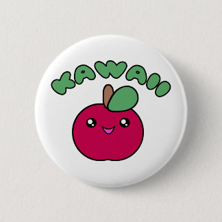 Chapa Redonda De 5 Cm Kawaii Apple