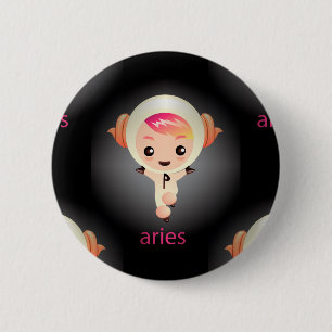 Chapa Redonda De 5 Cm kawaii aries