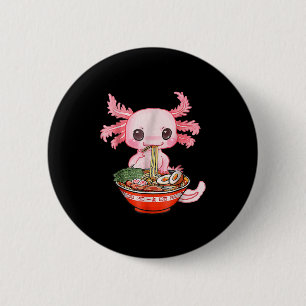 Chapa Redonda De 5 Cm Kawaii Axolotl Ramen Food Gráfica divertida japone
