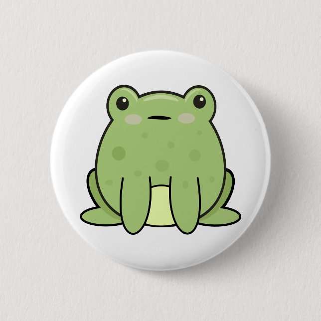 Chapa Redonda De 5 Cm Kawaii Frog, Toad  (Anverso)