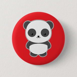 Chapa Redonda De 5 Cm Kawaii Panda