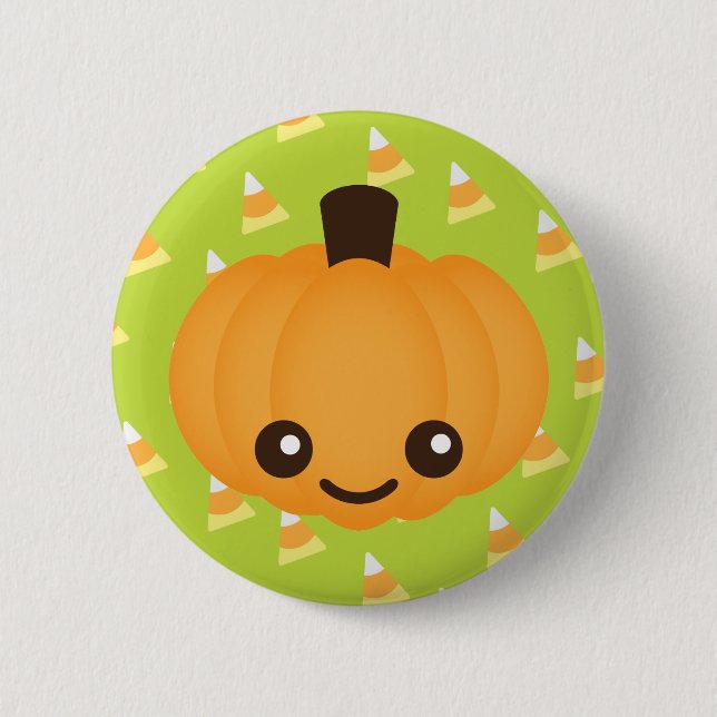 Chapa Redonda De 5 Cm Kawaii Pumpkin (Anverso)