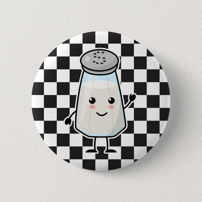 Chapa Redonda De 5 Cm Kawaii Salt Shaker: Los mejores amigos para siempr (Anverso)