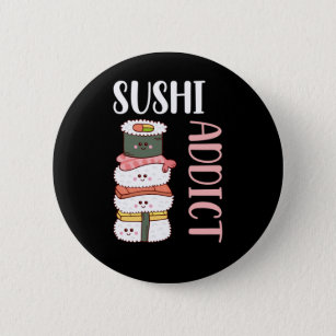 Chapa Redonda De 5 Cm Kawaii Sushi Anime Cuida Comida Japonesa
